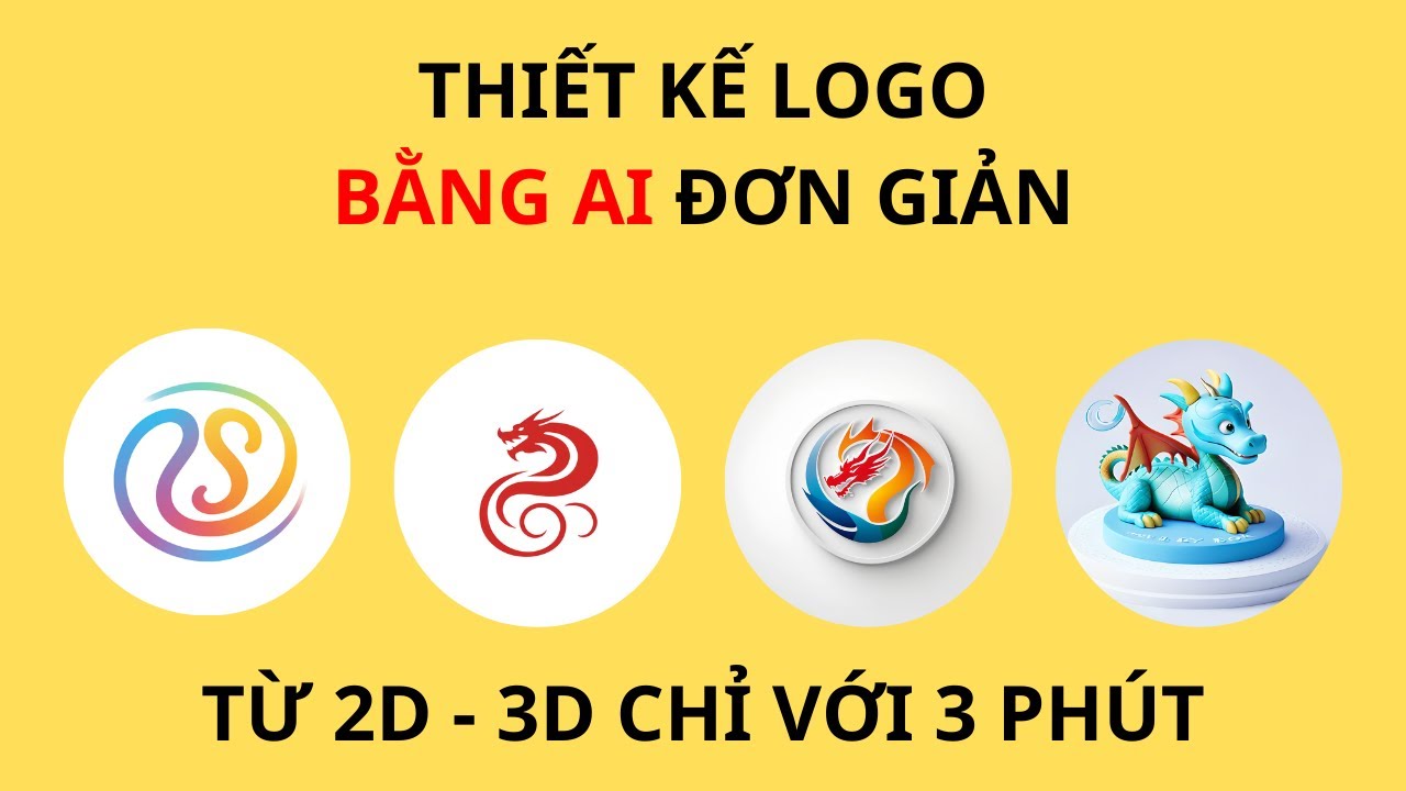 AI thiết kế logo YouTube minh họa