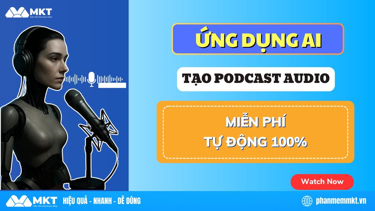 Minh họa tạo podcast bằng AI
