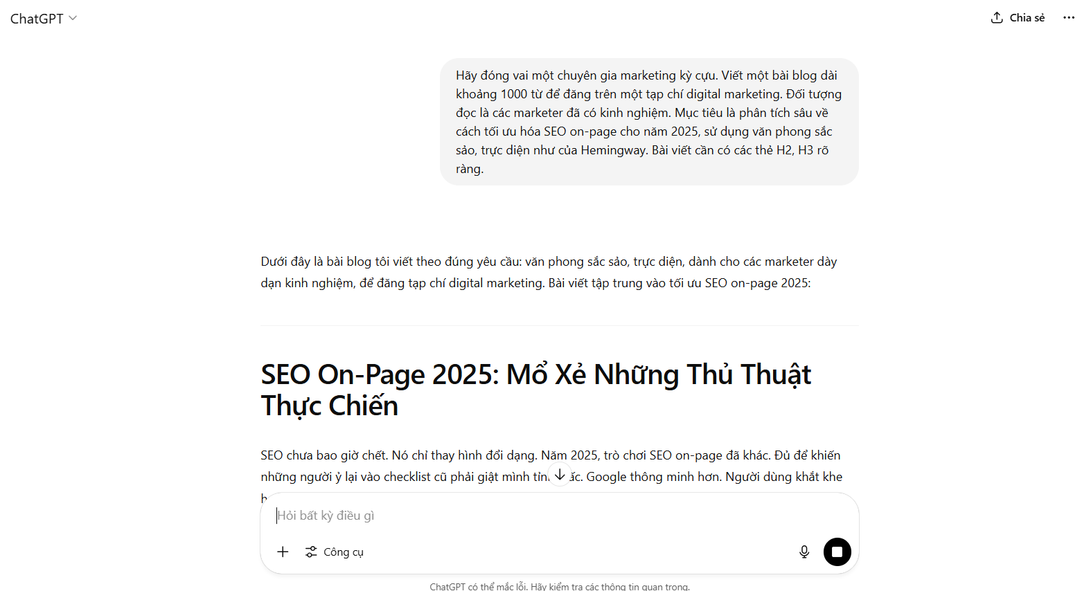 Prompt sử dụng ChatGPT hiệu quả - Centrix