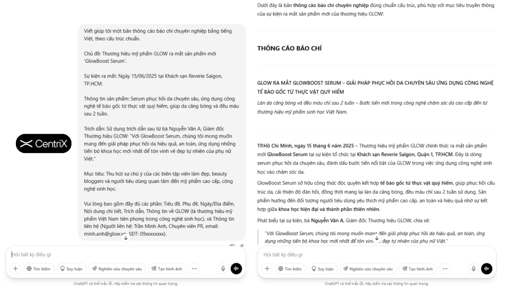 Prompt thông cáo báo chí hiệu quả