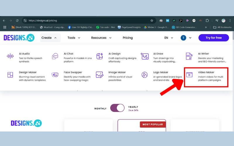 Hướng dẫn sử dụng Designs AI