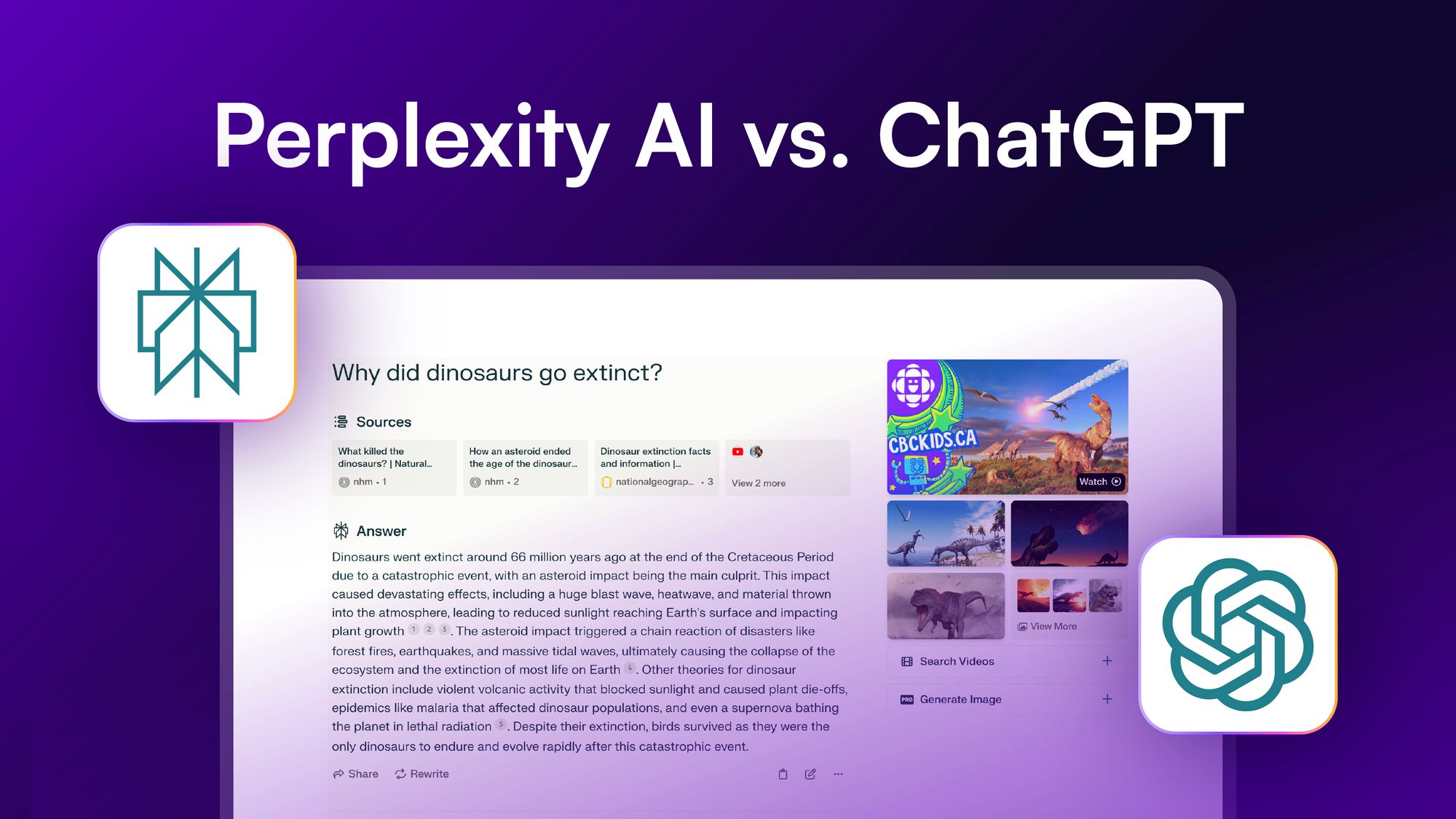 Giao diện ChatGPT và Perplexity AI