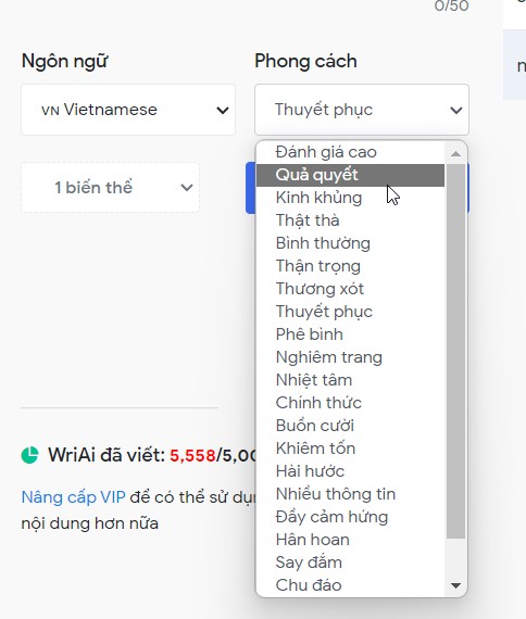 Công cụ AI viết bài review