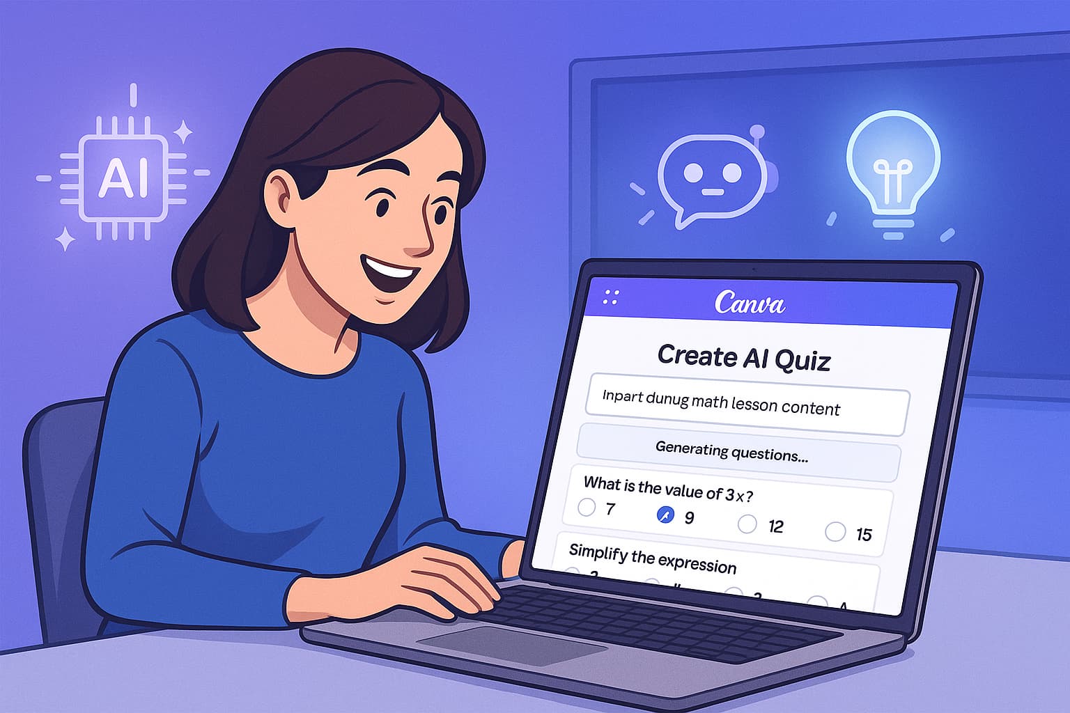 Hướng dẫn cách dùng Canva AI tạo câu hỏi trắc nghiệm tự động - CES GLOBAL