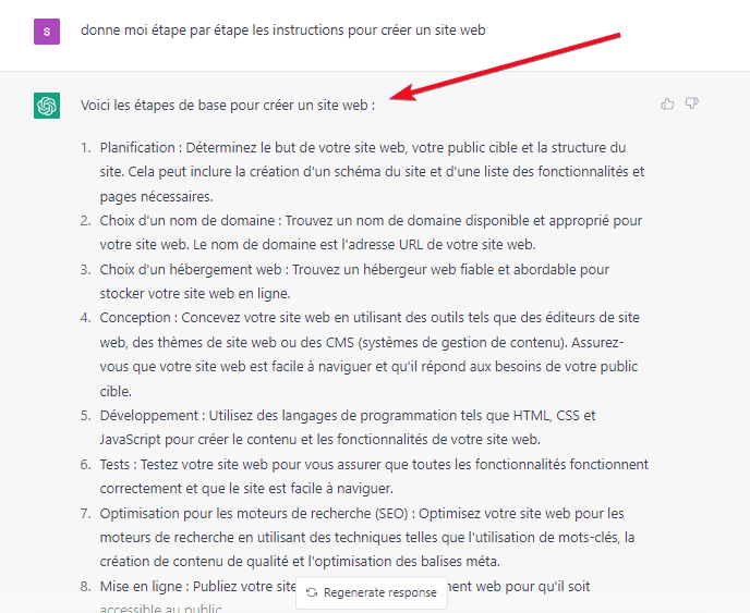 Giao diện tạo website với ChatGPT