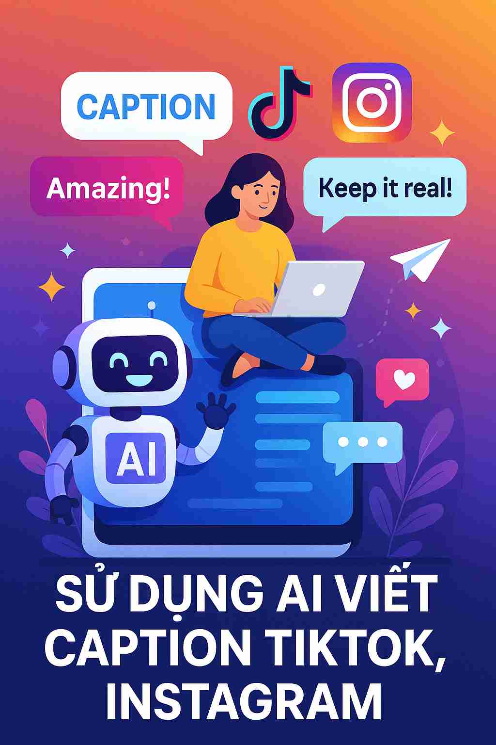 AI tạo caption TikTok