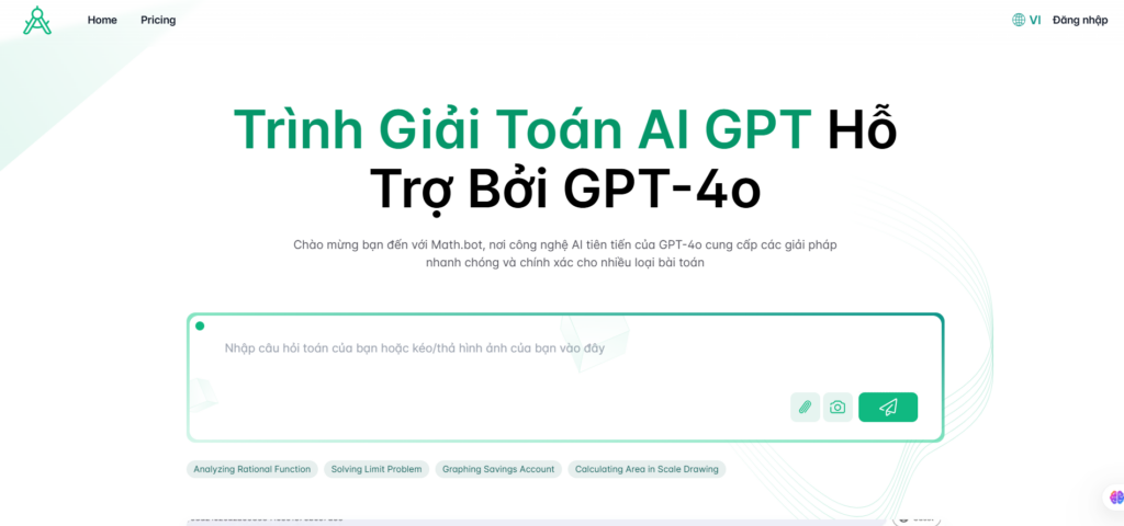 Hướng dẫn giải bài tập bằng AI với công cụ Math Bot chính xác nhất 2025