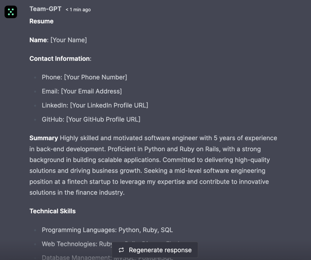 chỉnh sửa CV bằng ChatGPT
