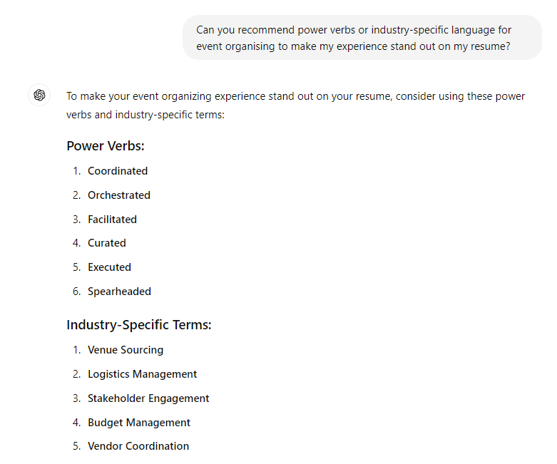 tối ưu hóa CV bằng ChatGPT
