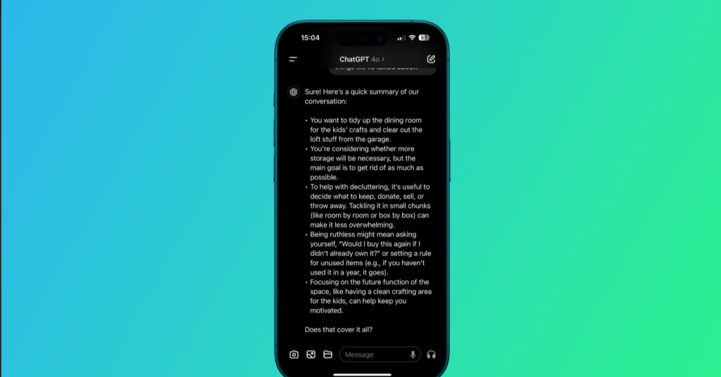 Sử dụng ChatGPT tóm tắt ý tưởng
