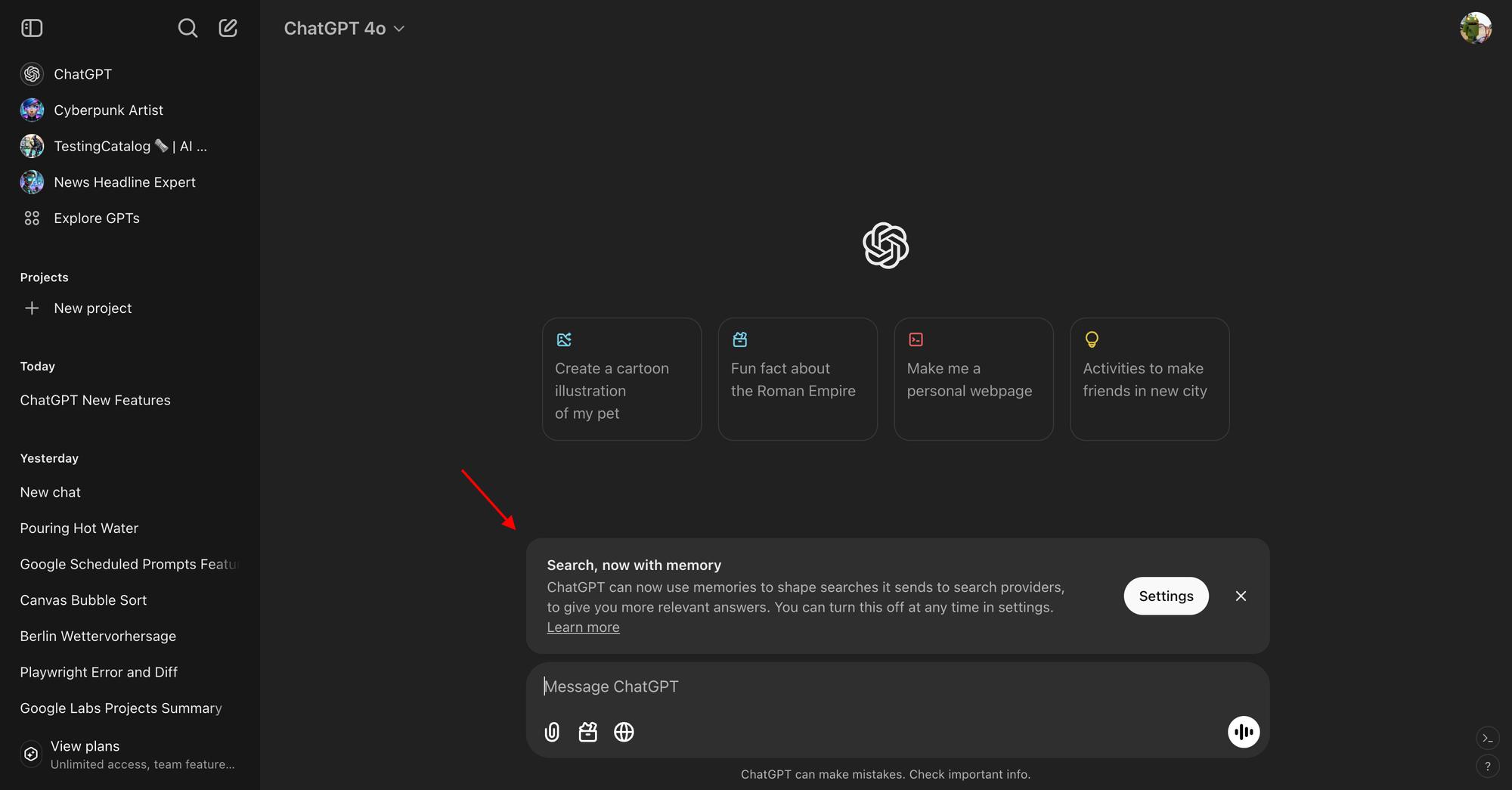 ChatGPT Privacy Settings