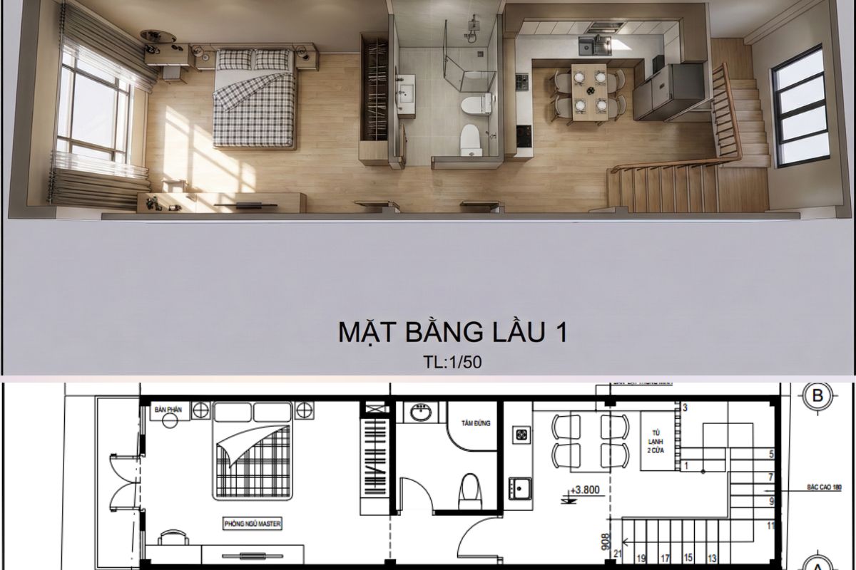 AI render kiến trúc bằng Nano Banana